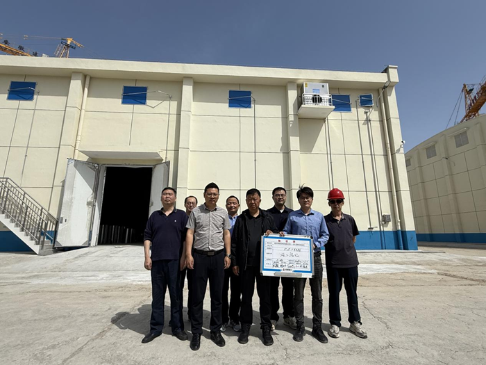 罗山国家粮食储备库工程铁路以北3栋仓顺利验收